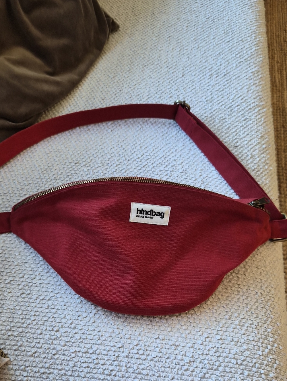 Hindbag red canvas Bag with logo